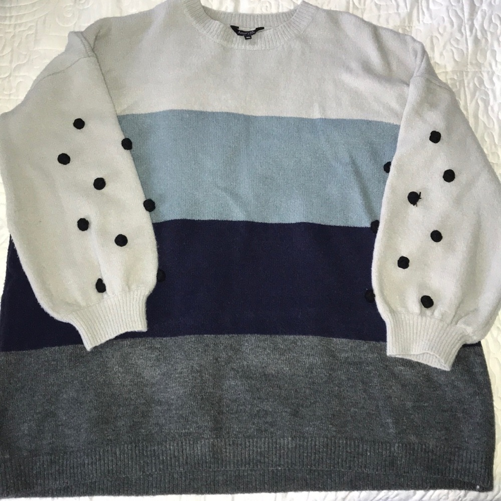 Amaryllis bobble sleeve tunic sweater